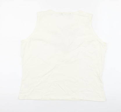 Womens UK Size 42 Verse White Basic Tank