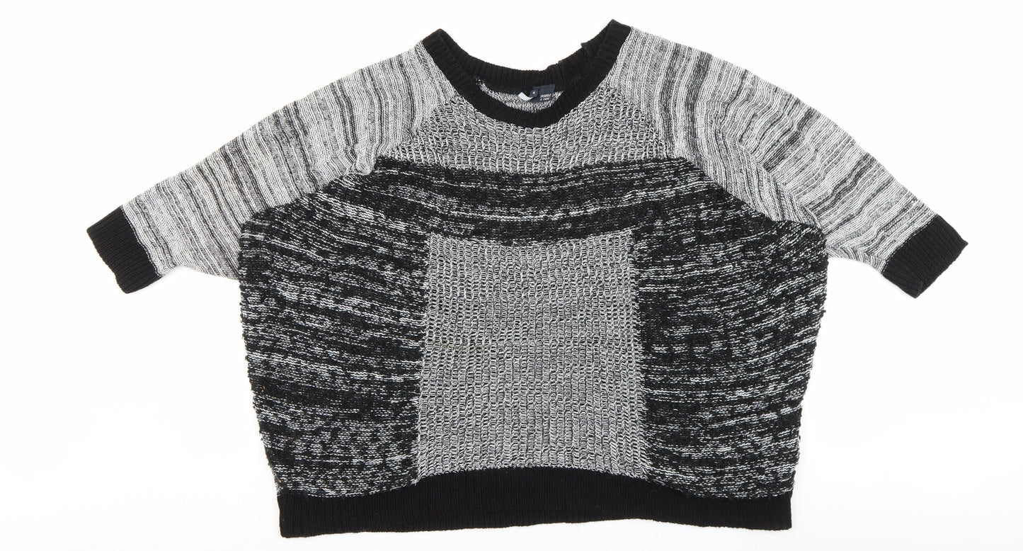 Womens UK Size M Sparkle & Fade Grey Pullover Jumper