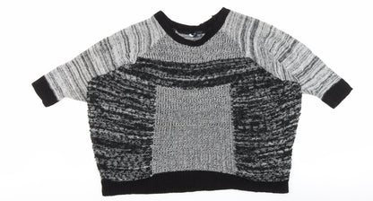 Womens UK Size M Sparkle & Fade Grey Pullover Jumper