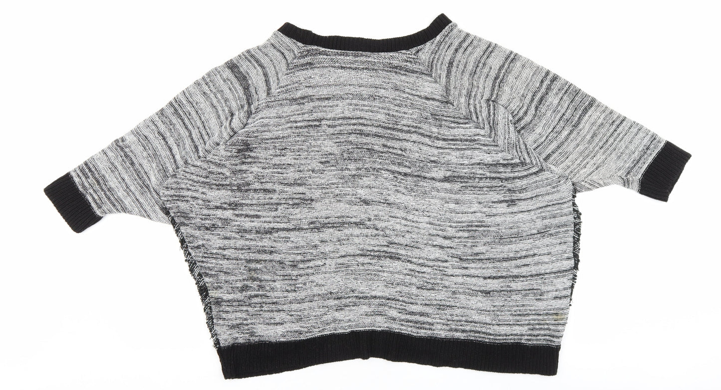 Womens UK Size M Sparkle & Fade Grey Pullover Jumper
