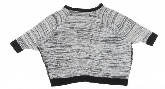 Womens UK Size M Sparkle & Fade Grey Pullover Jumper