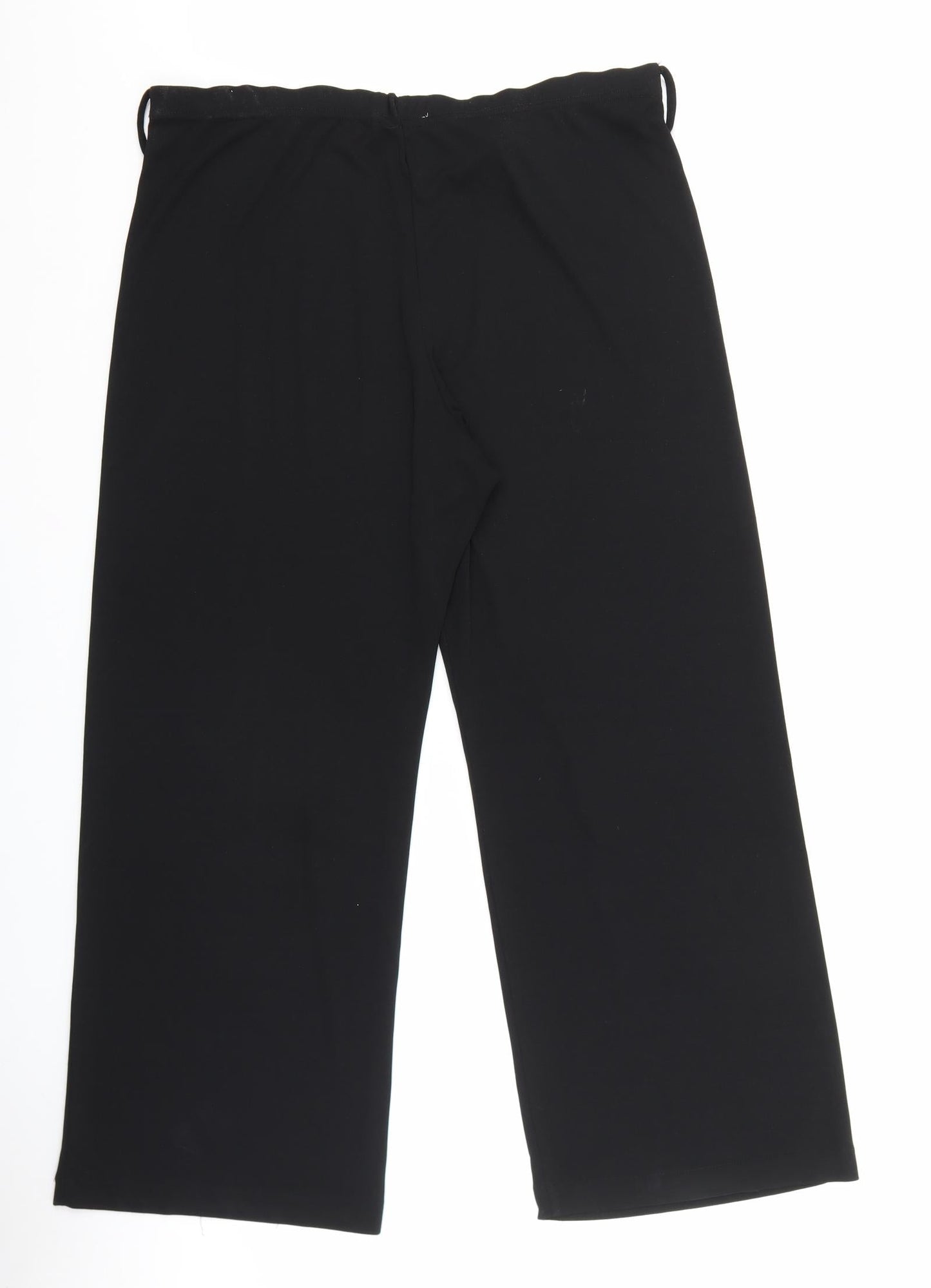 Womens UK Size 14 Berkertex Relaxed Fit Capri Black Trousers