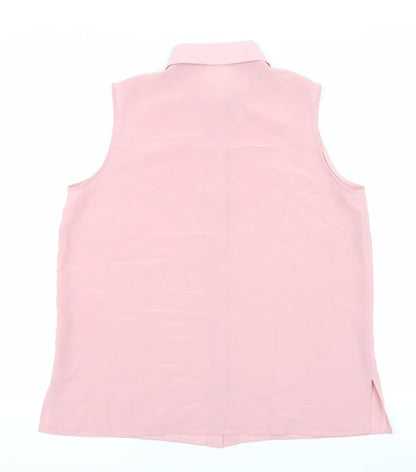 Classics Womens Pink Polyester Basic Tank Size 18 V-Neck