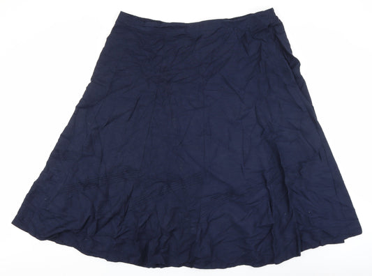 Anthology Womens Blue Cotton Flare Skirt Size 42