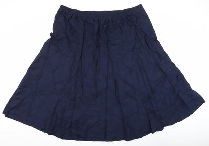 Anthology Womens Blue Cotton Flare Skirt Size 42