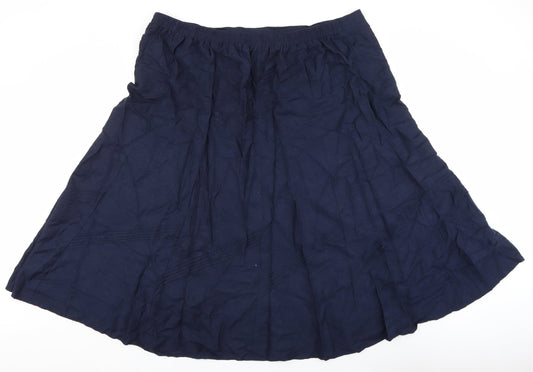 Anthology Womens Blue Cotton Flare Skirt Size 42