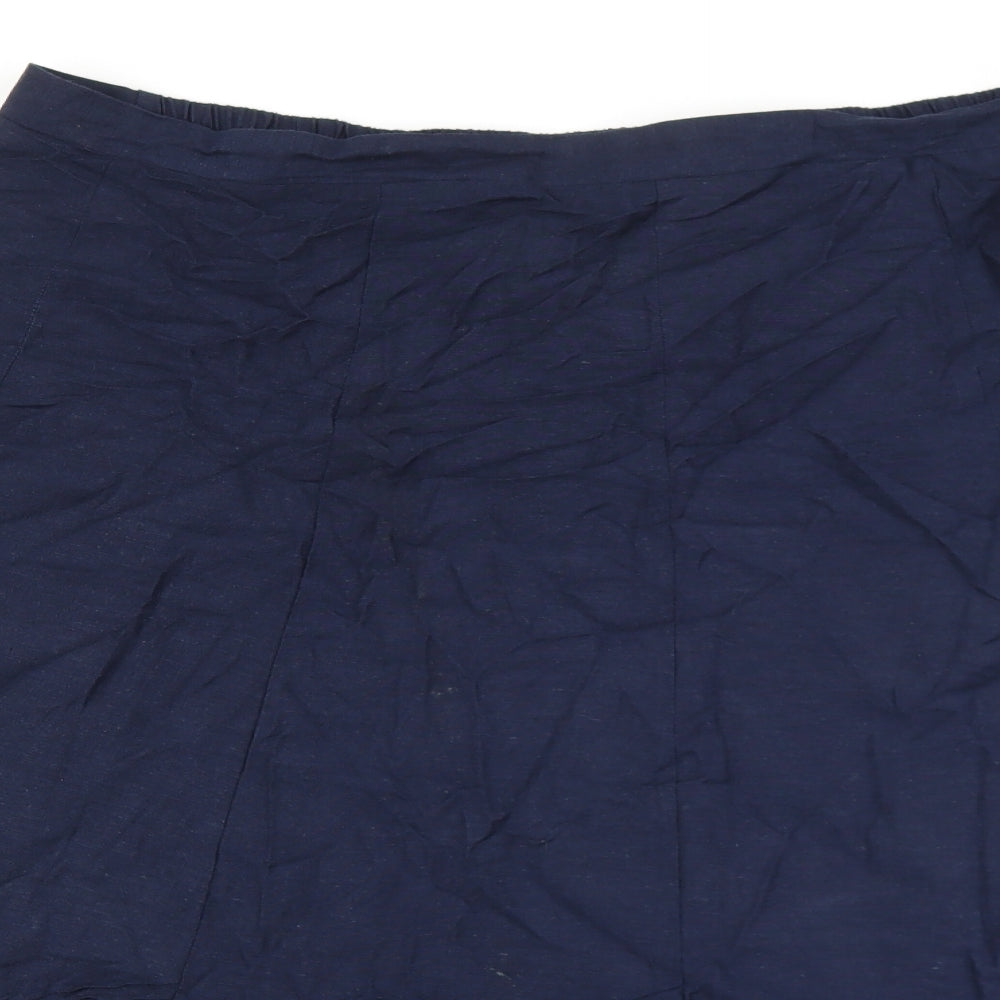 Anthology Womens Blue Cotton Flare Skirt Size 42