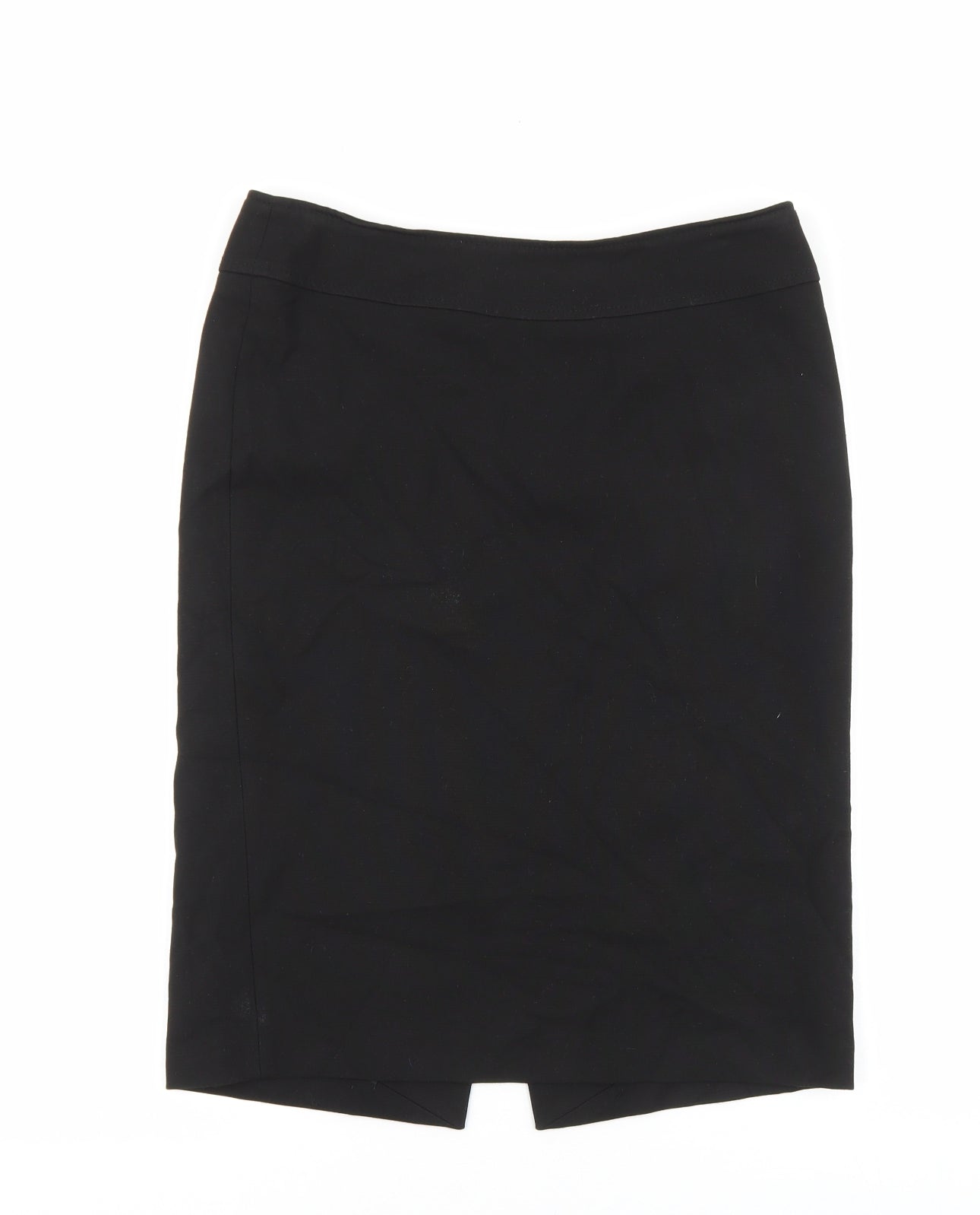 Mexx Womens Black Cotton Straight & Pencil Skirt Size 30 Zip