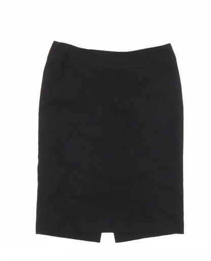 Mexx Womens Black Cotton Straight & Pencil Skirt Size 30 Zip