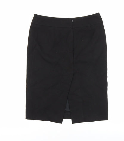 Mexx Womens Black Cotton Straight & Pencil Skirt Size 30 Zip