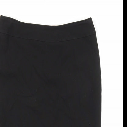 Mexx Womens Black Cotton Straight & Pencil Skirt Size 30 Zip