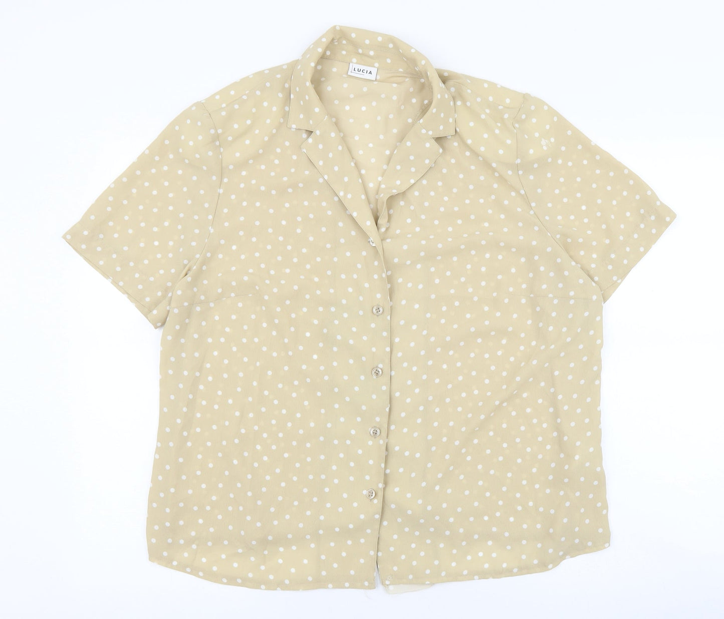 Womens UK Size 20 LUCIA Beige Basic Button-Up