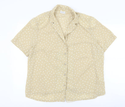 Womens UK Size 20 LUCIA Beige Basic Button-Up