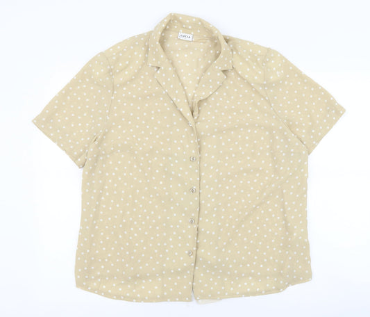Womens UK Size 20 LUCIA Beige Basic Button-Up