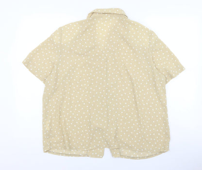 Womens UK Size 20 LUCIA Beige Basic Button-Up