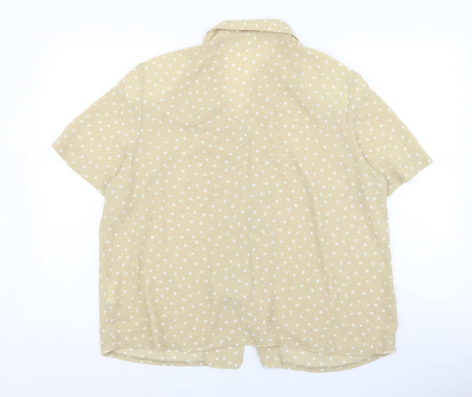 Womens UK Size 20 LUCIA Beige Basic Button-Up