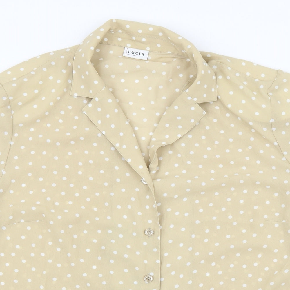 Womens UK Size 20 LUCIA Beige Basic Button-Up