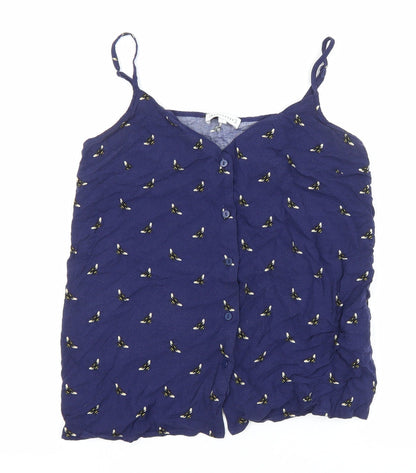 Womens UK Size 8 Warehouse Blue Basic Tank