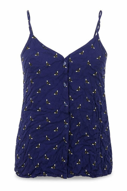 Womens UK Size 8 Warehouse Blue Basic Tank
