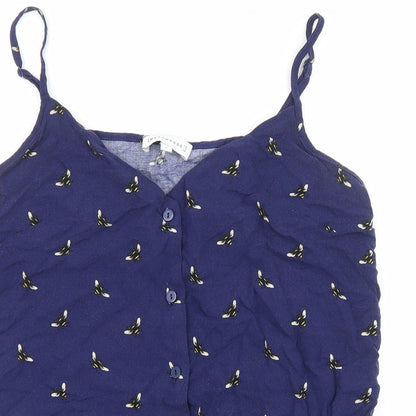 Womens UK Size 8 Warehouse Blue Basic Tank