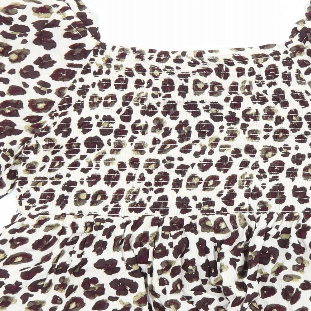 Womens UK Size 14 F&F Brown Basic Blouse