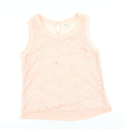 Womens UK Size 12 NEXT Pink Basic Tank
