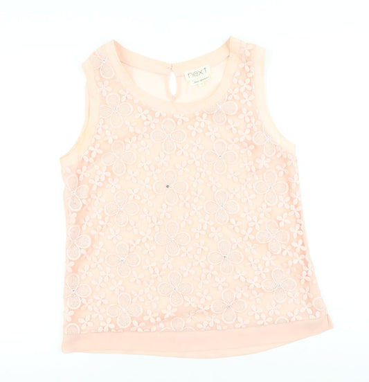 Womens UK Size 12 NEXT Pink Basic Tank