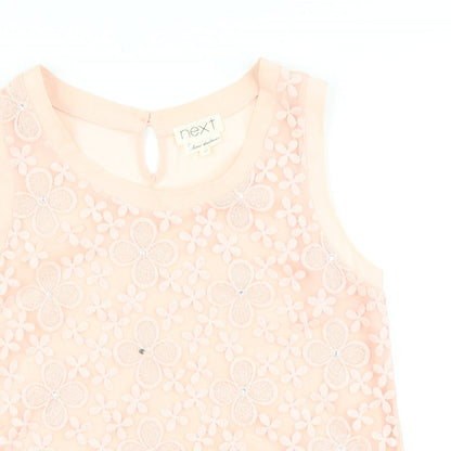 Womens UK Size 12 NEXT Pink Basic Tank