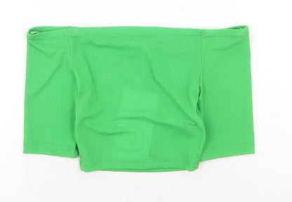 Womens UK Size S Zara Green Cropped T-Shirt