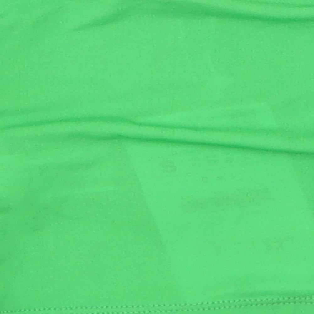 Womens UK Size S Zara Green Cropped T-Shirt