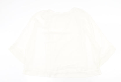 Womens UK Size M Zara White Basic Blouse