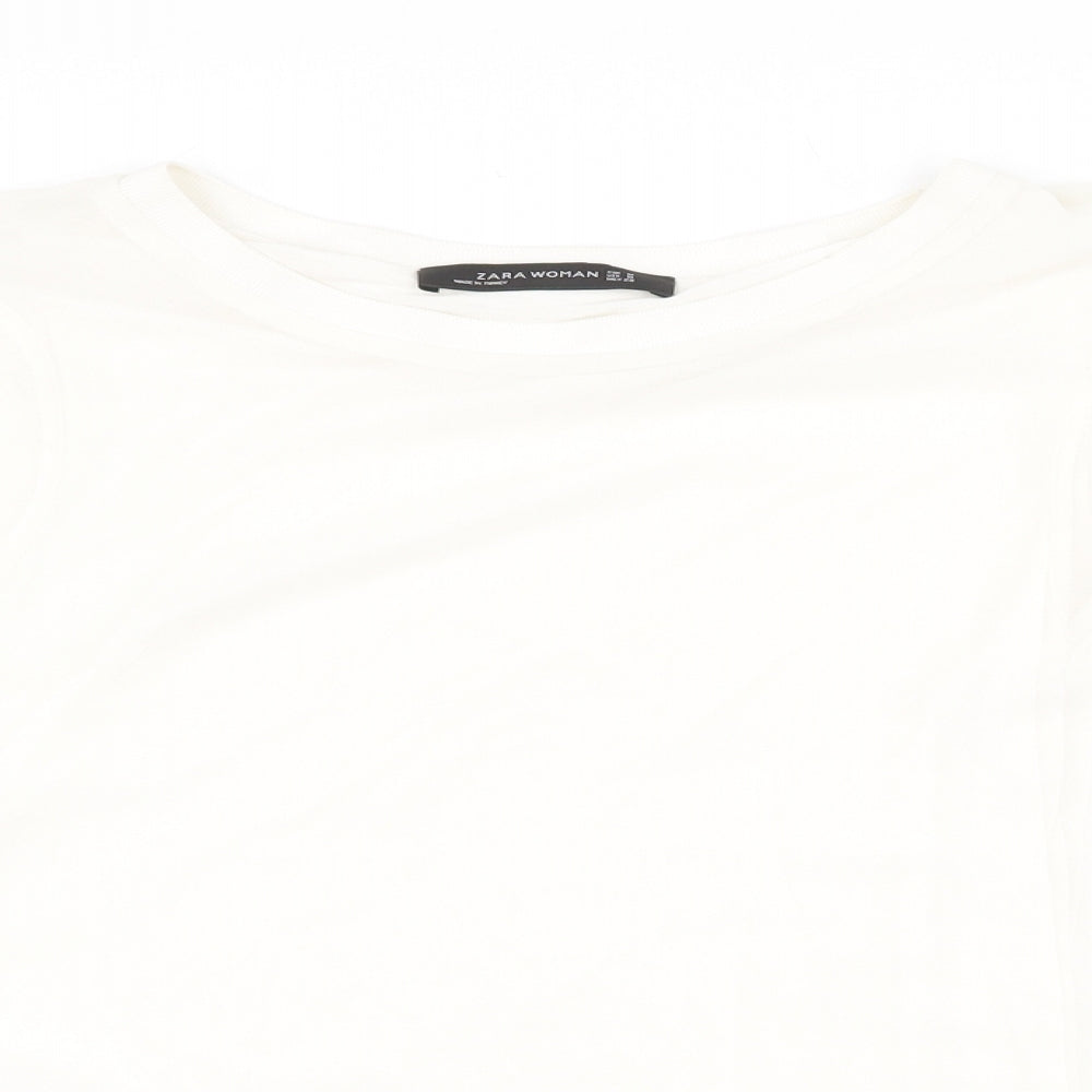 Womens UK Size M Zara White Basic Blouse