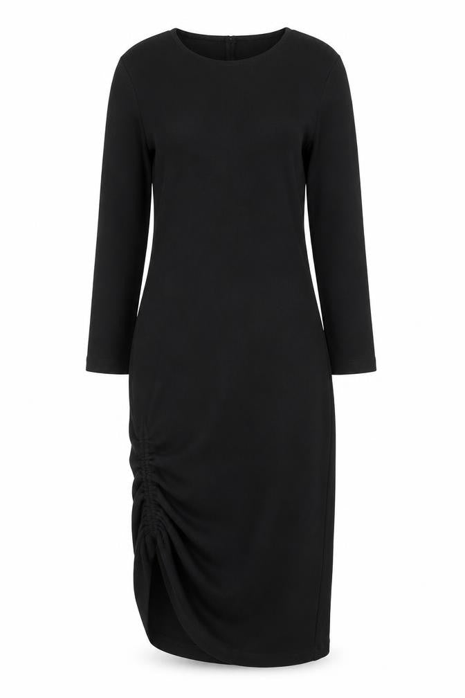 Zara Womens Black Polyester Sheath Size XS Boat Neck Pullover