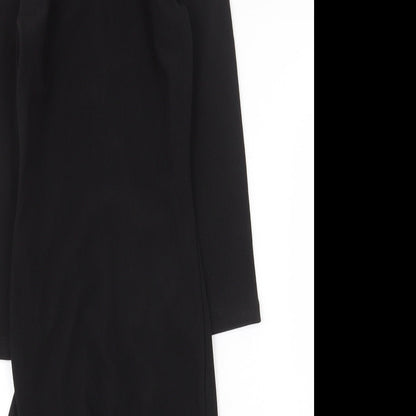 Zara Womens Black Polyester Sheath Size XS Boat Neck Pullover
