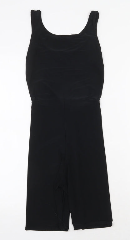 PRETTYLITTLETHING Womens Black Polyester Jumpsuit One-Piece Size 8 Pullover