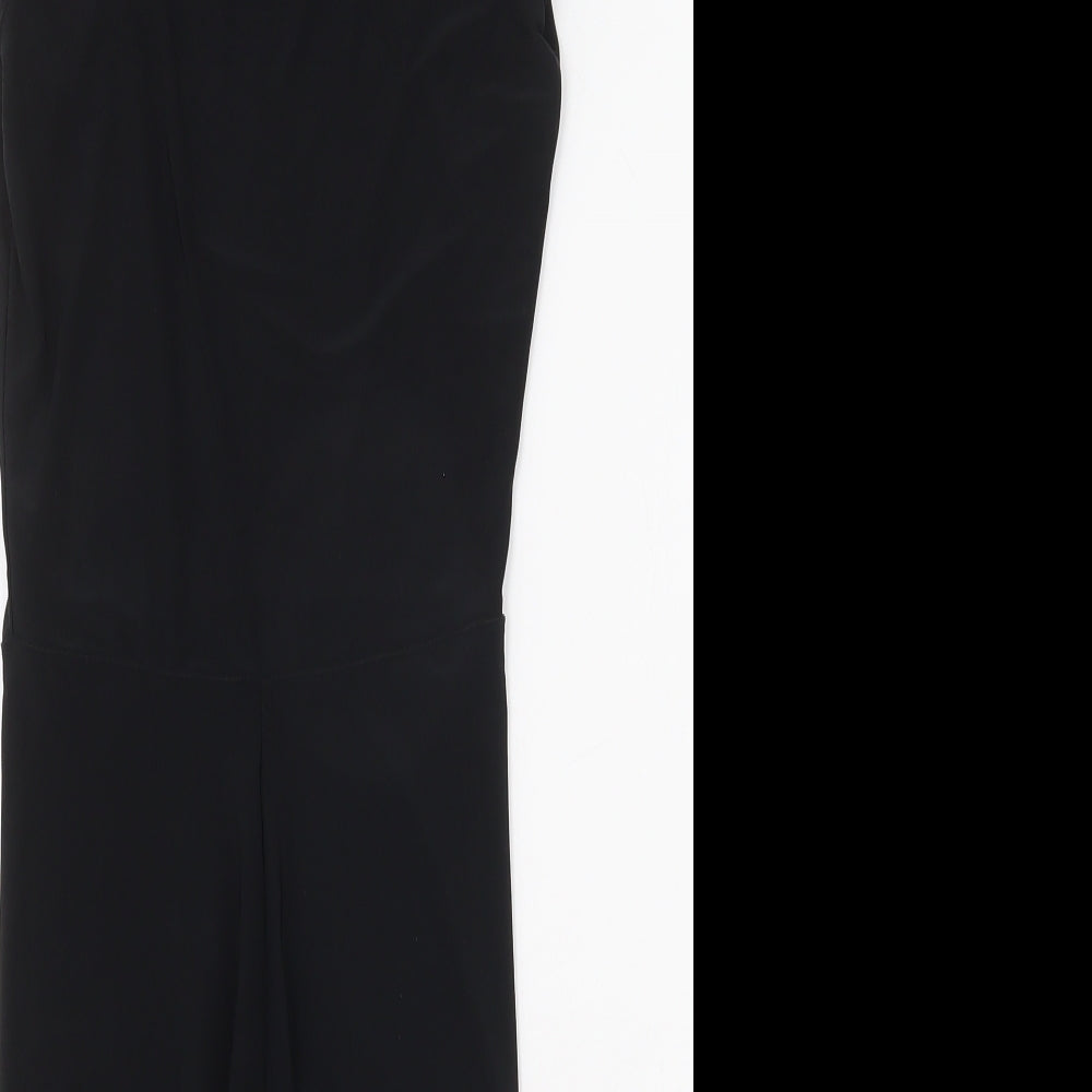 PRETTYLITTLETHING Womens Black Polyester Jumpsuit One-Piece Size 8 Pullover