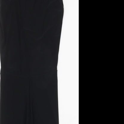 PRETTYLITTLETHING Womens Black Polyester Jumpsuit One-Piece Size 8 Pullover
