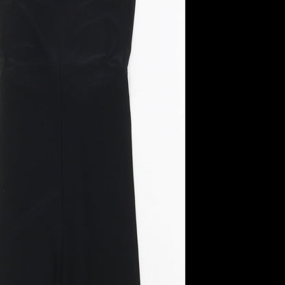 PRETTYLITTLETHING Womens Black Polyester Jumpsuit One-Piece Size 8 Pullover