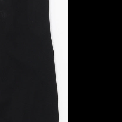 PRETTYLITTLETHING Womens Black Polyester Bodycon Size 6 Square Neck Tie