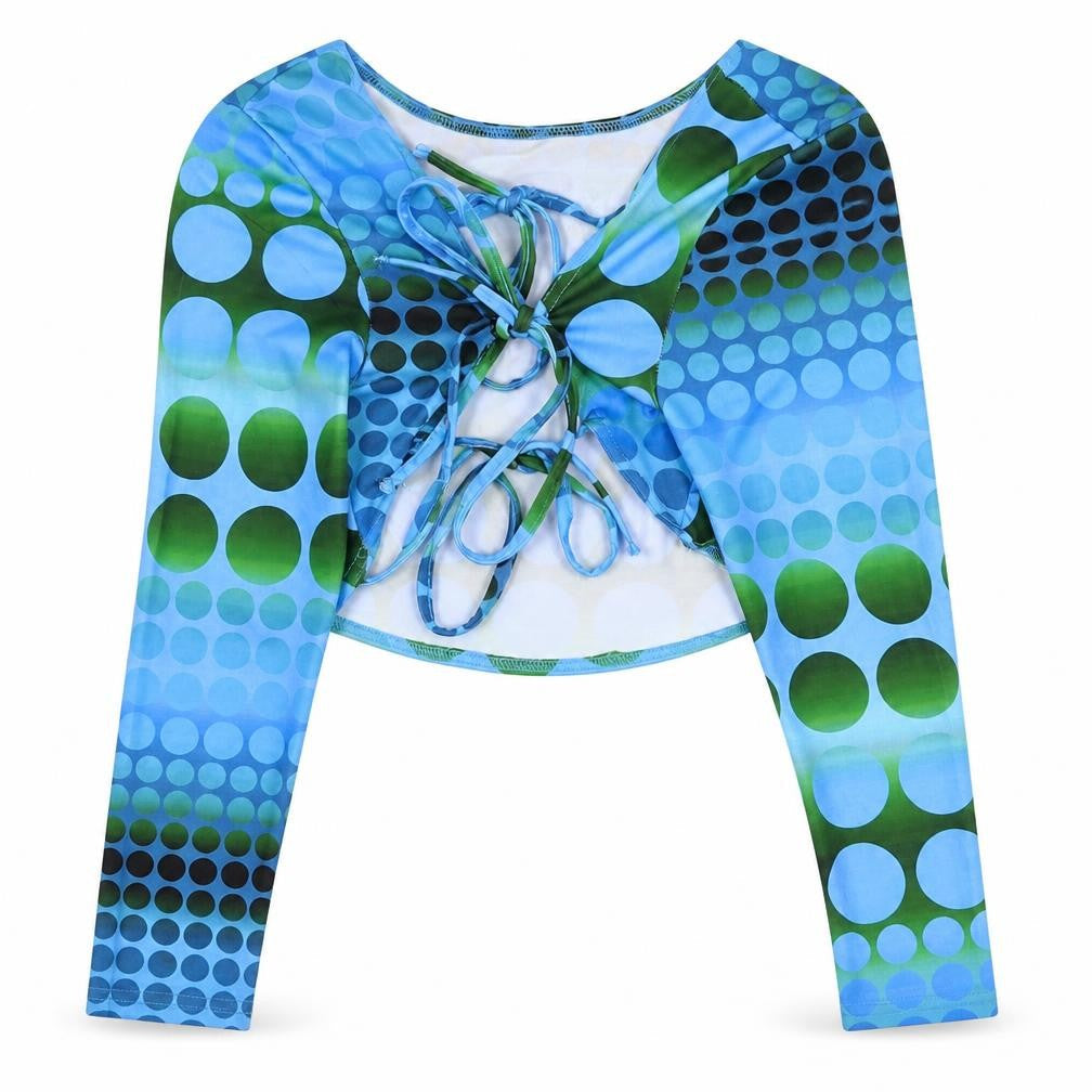 Womens UK Size 8 PRETTYLITTLETHING Blue Cropped T-Shirt