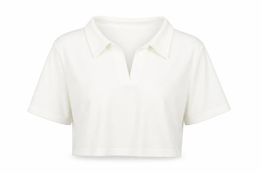 Womens UK Size L SheIn White Cropped T-Shirt