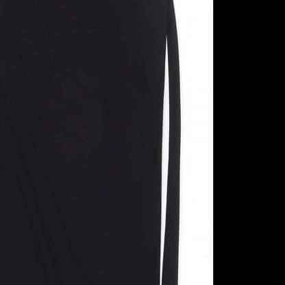 MNG Womens Black Polyester Straight & Pencil Skirt Size L Tie