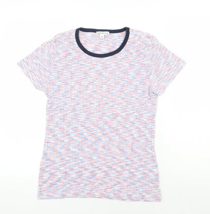 Mercantile Womens Multicoloured Cotton Basic T-Shirt Size M Scoop Neck