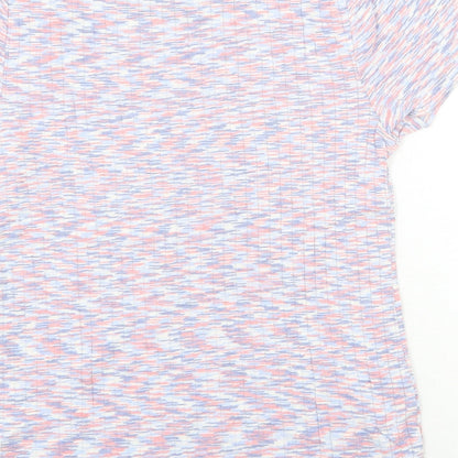 Mercantile Womens Multicoloured Cotton Basic T-Shirt Size M Scoop Neck