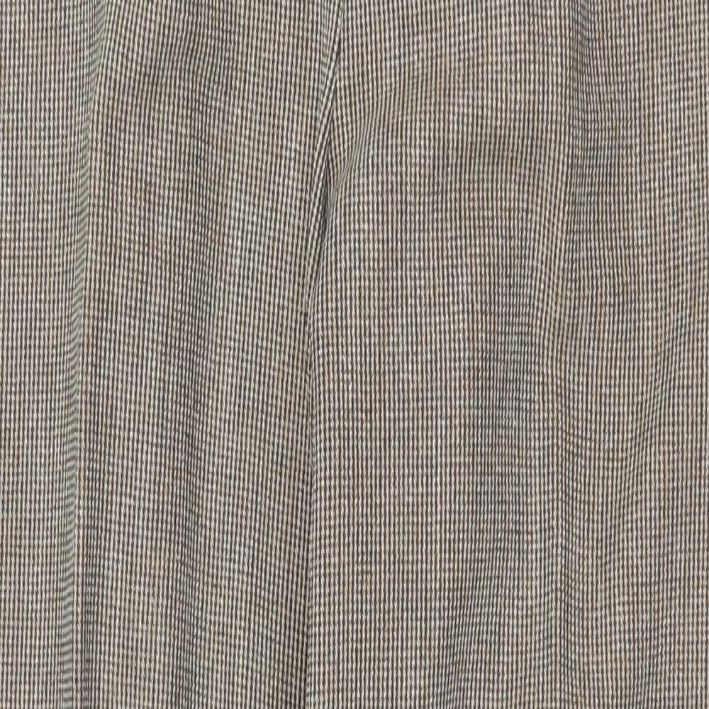 St Michael Womens Brown Polyester Trousers Size 16 Regular Zip