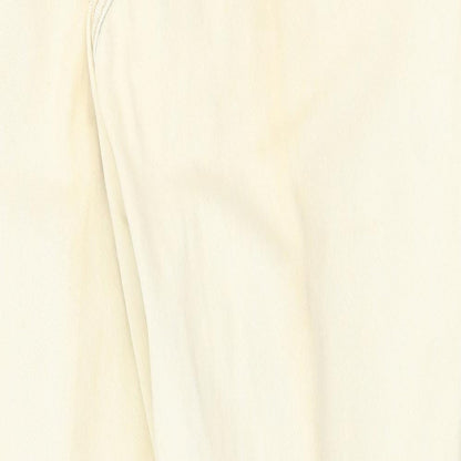 Strega Womens Beige Polyester Straight Jeans Size 14 Regular Zip