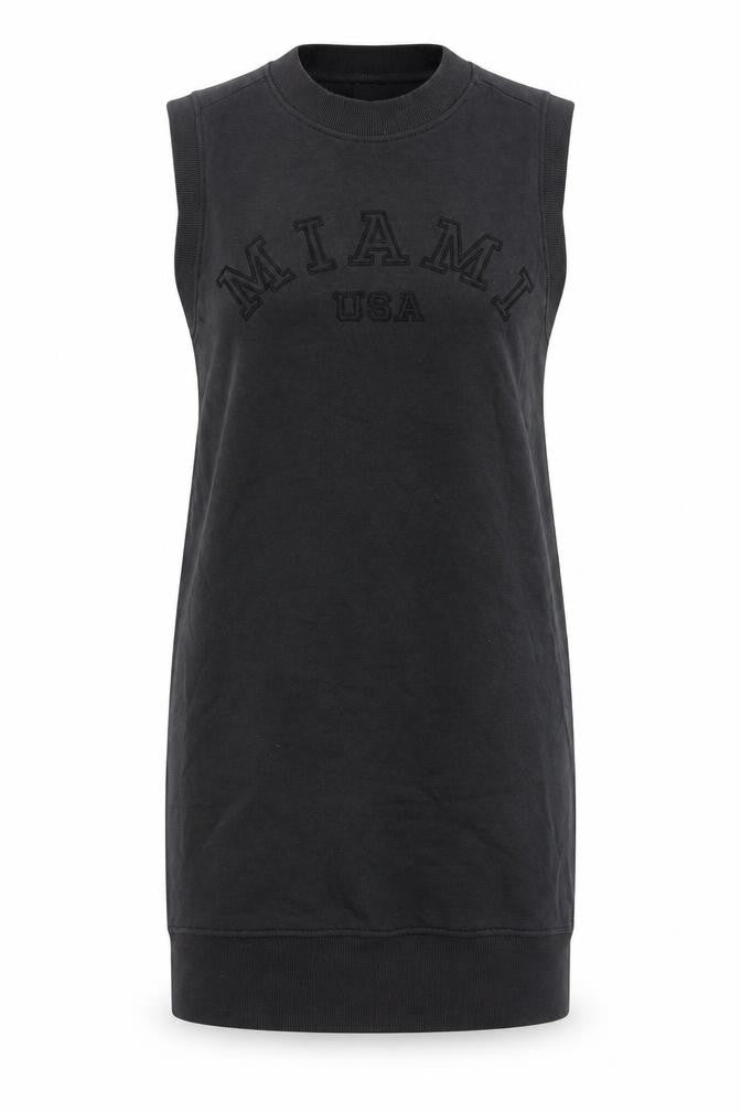 H&M Womens Grey Cotton Tank Dress Size S Crew Neck Pullover - Miami USA