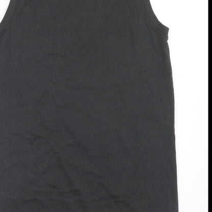 H&M Womens Grey Cotton Tank Dress Size S Crew Neck Pullover - Miami USA