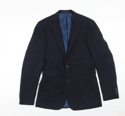 Marks and Spencer Mens Blue Wool Jacket Blazer Size 36