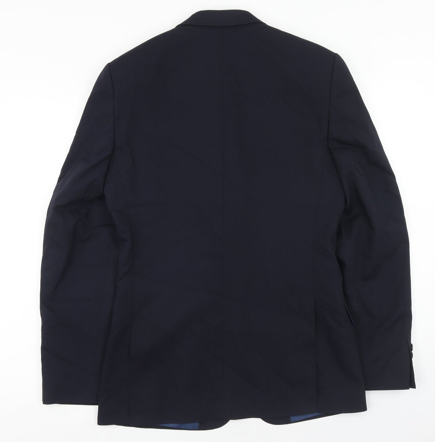 Marks and Spencer Mens Blue Wool Jacket Blazer Size 36